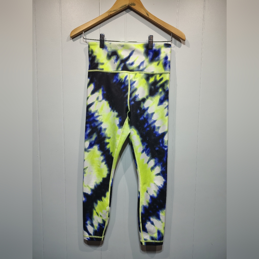 Athleta Elation Leggings Size Small Green Blue 7/8